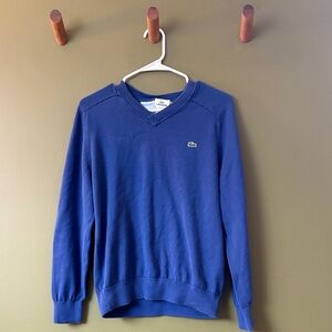 Lacoste Men's Royal Blue V-Neck Sweater